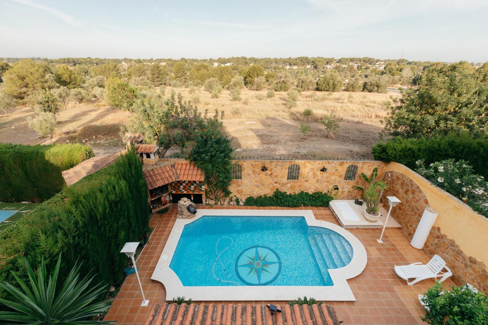 Chalet, Villa Rodeada De Naturaleza Piscina A Doce Klm De Valencia Y 7 Del Aeropuerto Kültér fotó